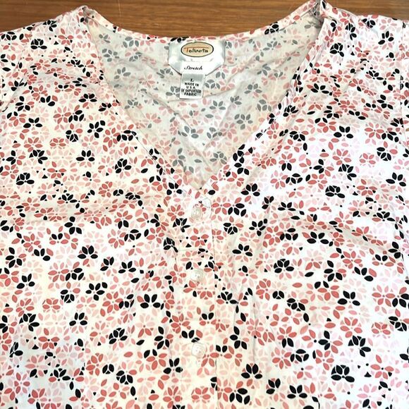 Talbots v-neck vestโtop button up pinksโL - Picture 6 of 10